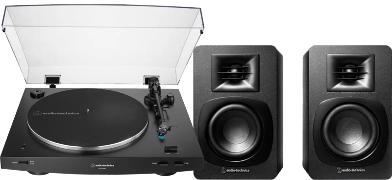 Audio Technica AT-LP3XBT + Audio-Technica ATH-SP3X Zwart