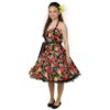 Audrey Halter Dress Black Floral-36 (NL)/ 10 (UK) | 41% korting | Dolly and Dotty