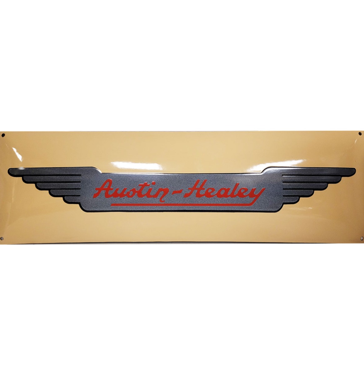 Austin Healey Logo Emaille Bord - 70 x 22 cm | Fiftiesstore