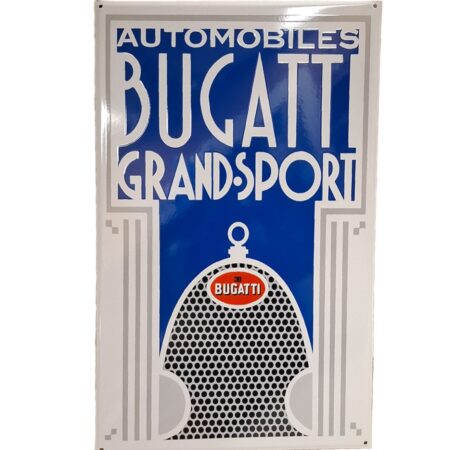 Automobiles Bugatti Grand Sport Emaille Bord - 74 x 46cm | Fiftiesstore