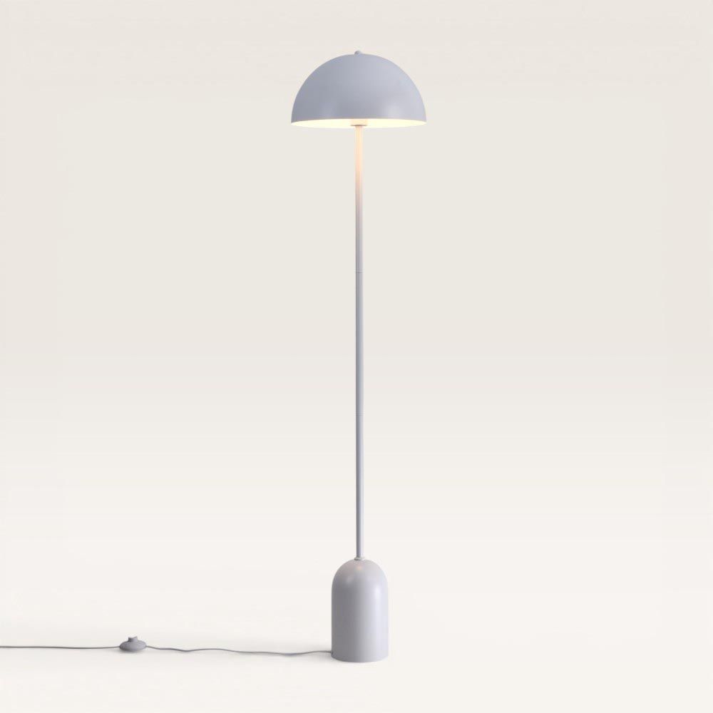 Avela - Staande lamp 150 cm - Wit Metaal - Modern design - Woonkamer lamp - E27 fitting - Met voetschakelaar | LUSENZ