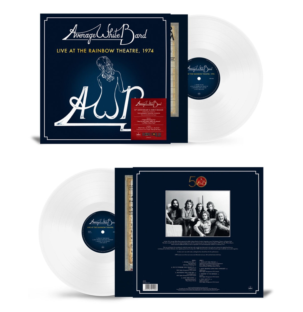 Average White Band - Live At The Rainbow Theatre: 1974 (Wit Vinyl) (Record Store Day 2024) (LP) | Fiftiesstore