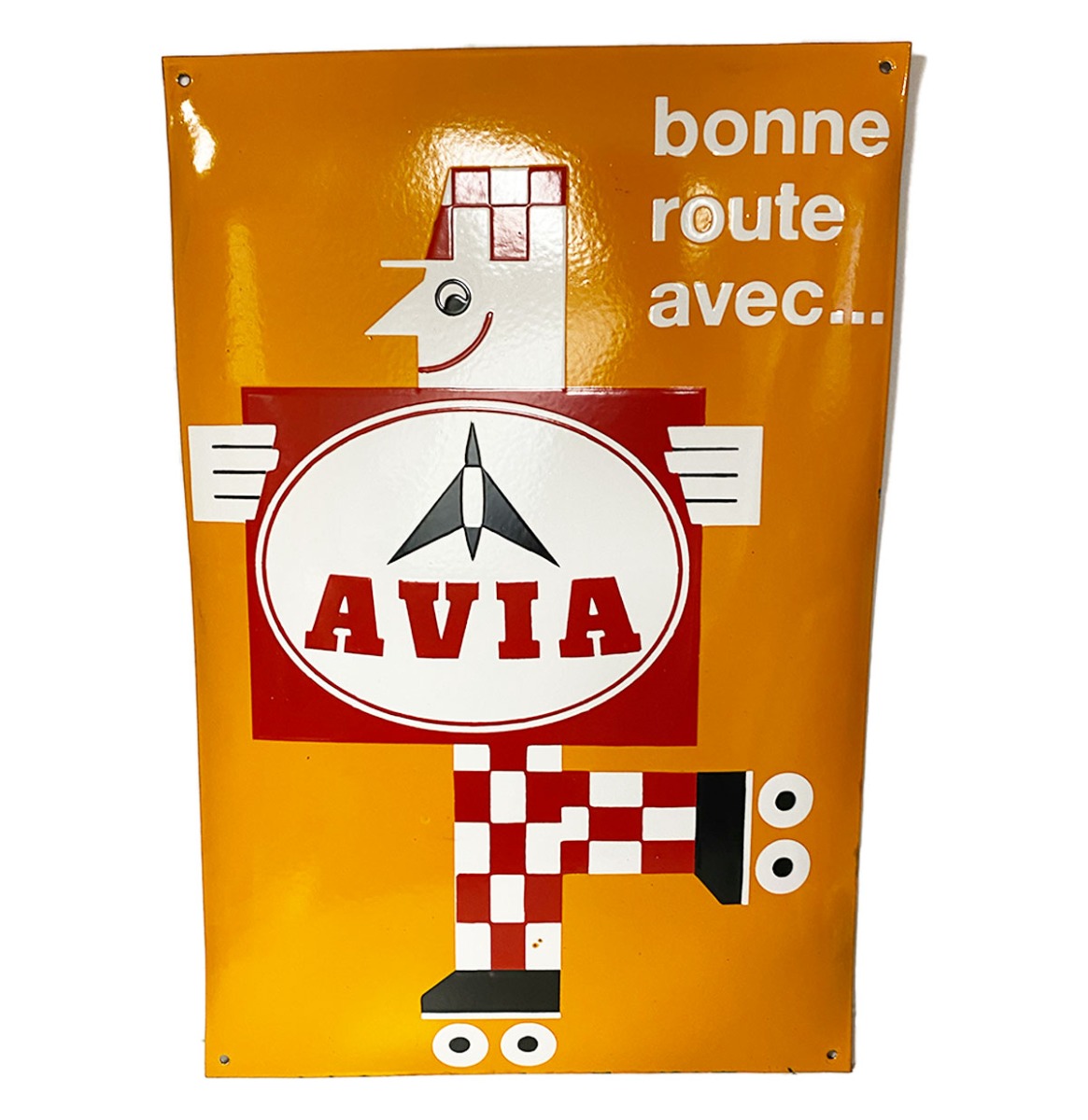 Avia Bonne Route Emaille Bord - 60 x 40cm | Fiftiesstore