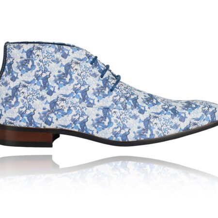 Azure Bird Garden High Lureaux - Handgemaakte Nette Schoenen Voor Heren | Lureaux
