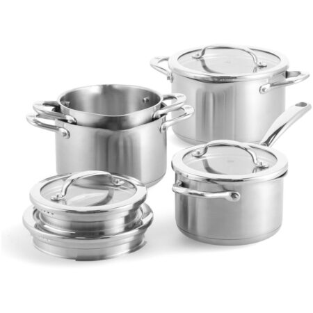 BK Twist 4-delige set deksel Pan Zilver | BK