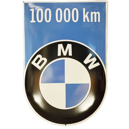 BMW 100 000km Emaille Bord - 60 x 41cm | BMW