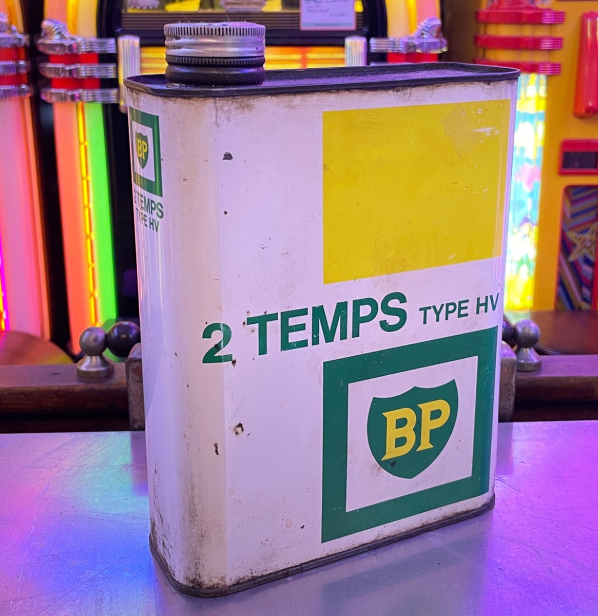 BP 2 Temps Vintage Motor Olieblik- Origineel | The Dutch Pickers