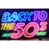 Back To The Fifties Neon Met Achterplaat 70 x 42 cm | Real Neon Art