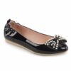 Ballet Flats Pearl Bow -36 | Pinup Couture