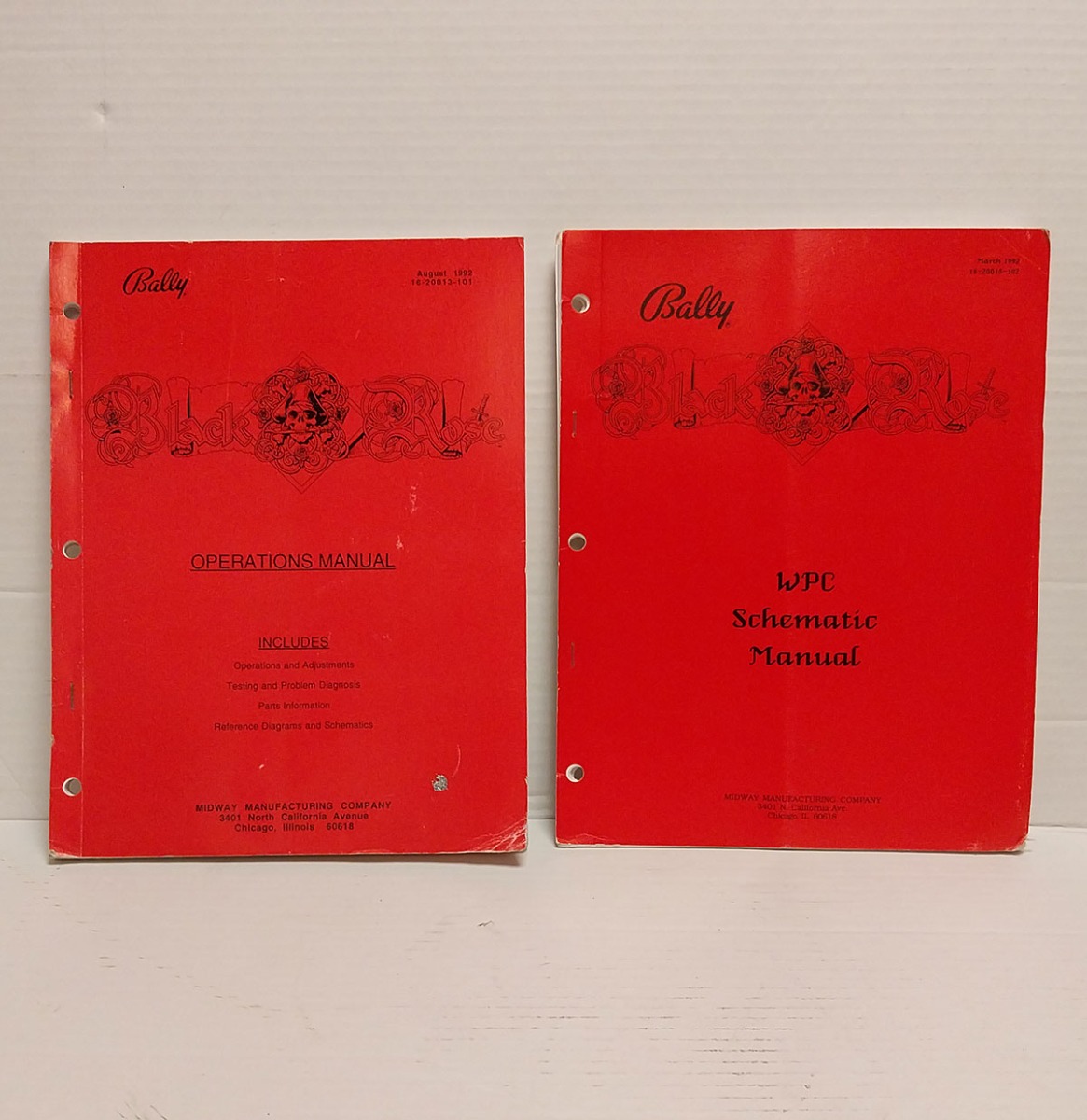 Bally Black Rose Pinball Operations and Schematic Manual | Fiftiesstore