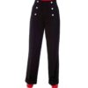 Banned Adventures Ahead Button Trousers Black-2XL | Fiftiesstore