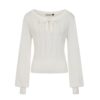 Banned Angel Pointelle Knit Jumper Off White -XL | Banned
