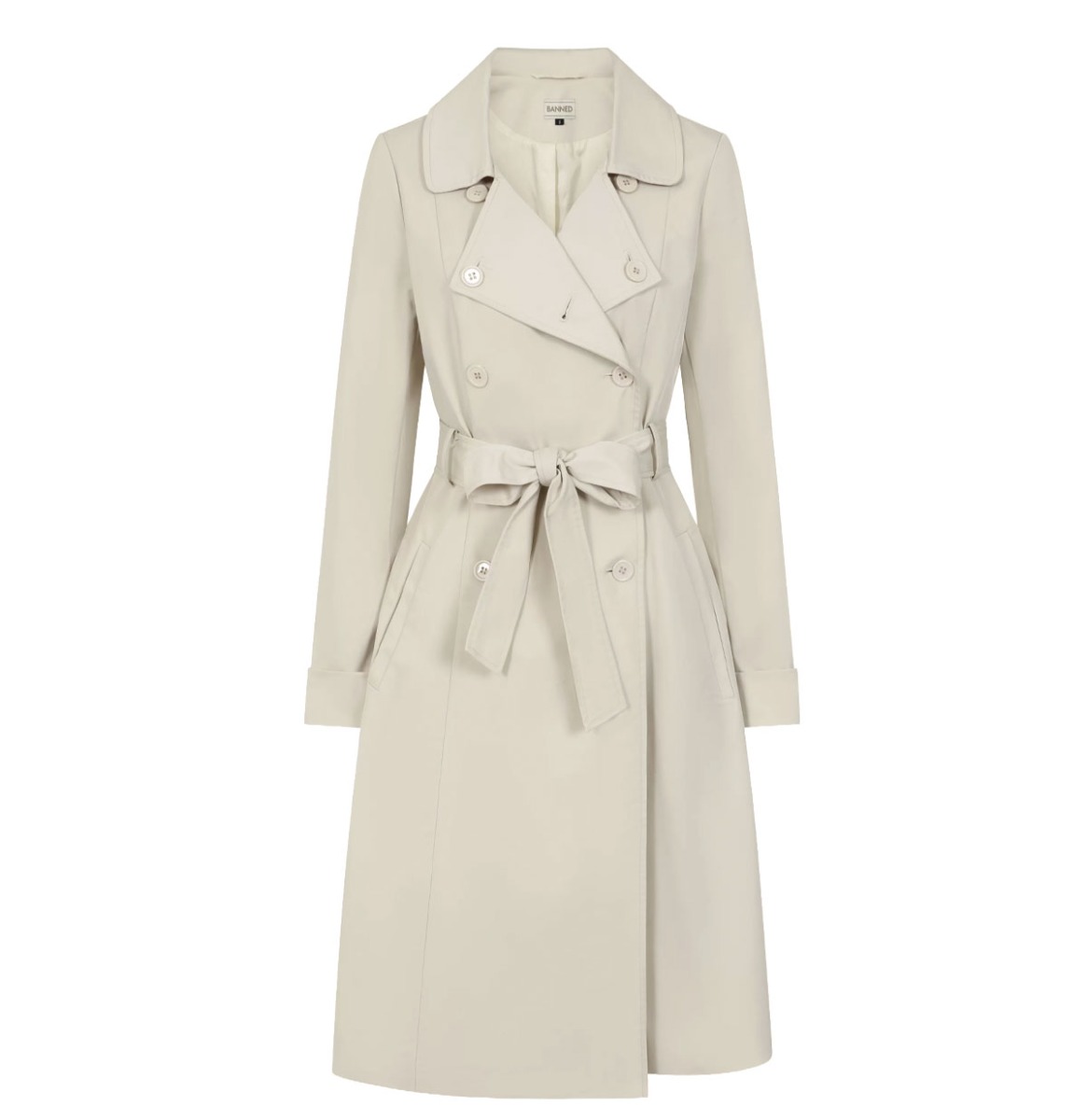Banned Anita Trench Coat Beige-M | Banned