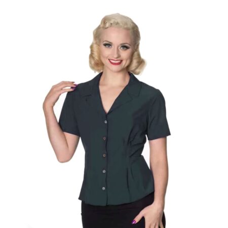 Banned Astrid Blouse Teal-XL | Banned