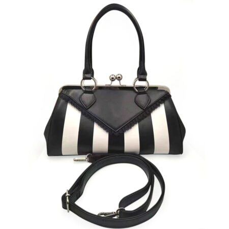 Banned Beautiful Blues Tas Zwart Wit | Fiftiesstore