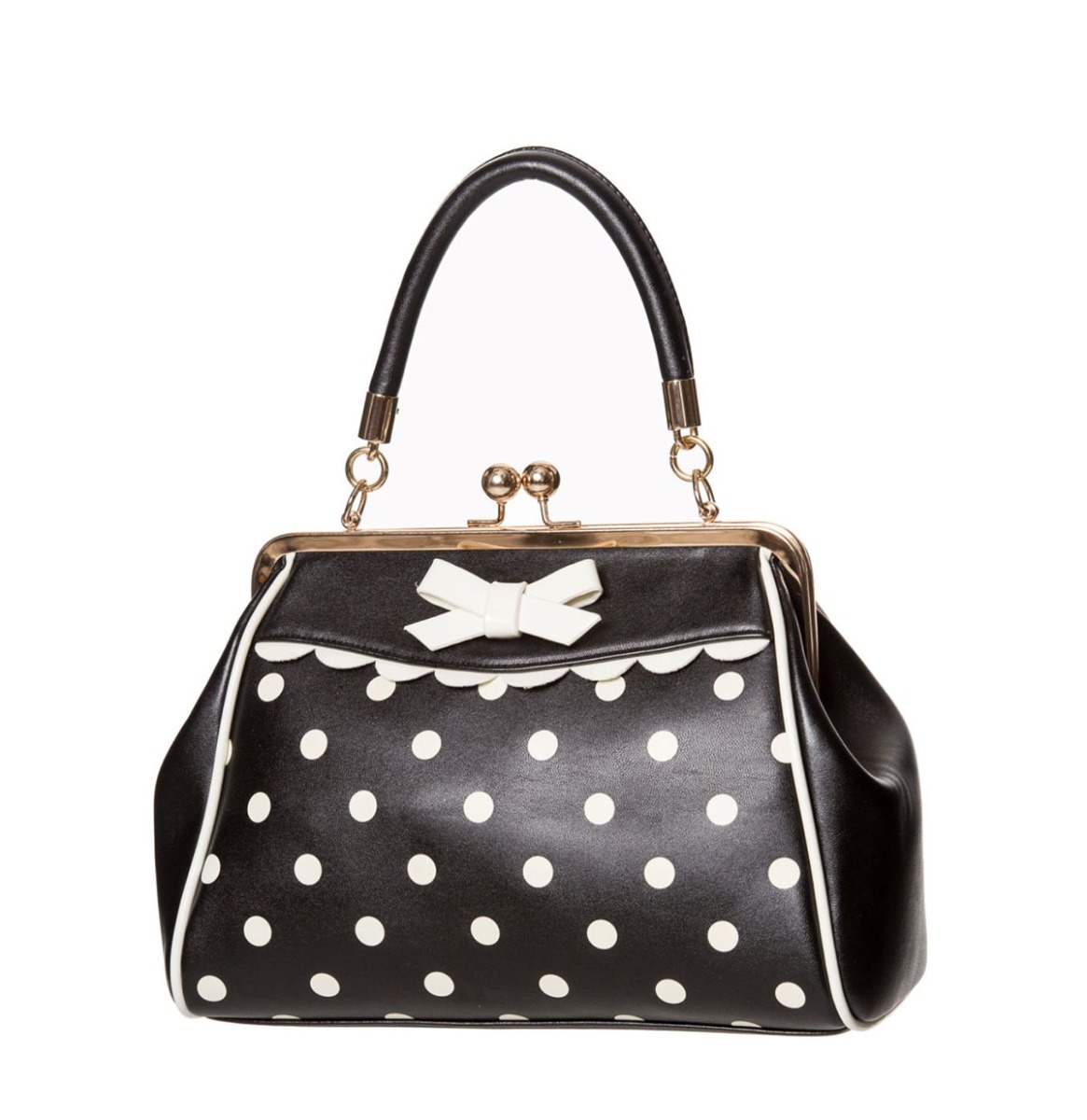 Banned Crazy Little Thing Polkadot Bag Black White | Banned
