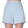 Banned Cute As A Button Short Baby Blue-XL | Banned