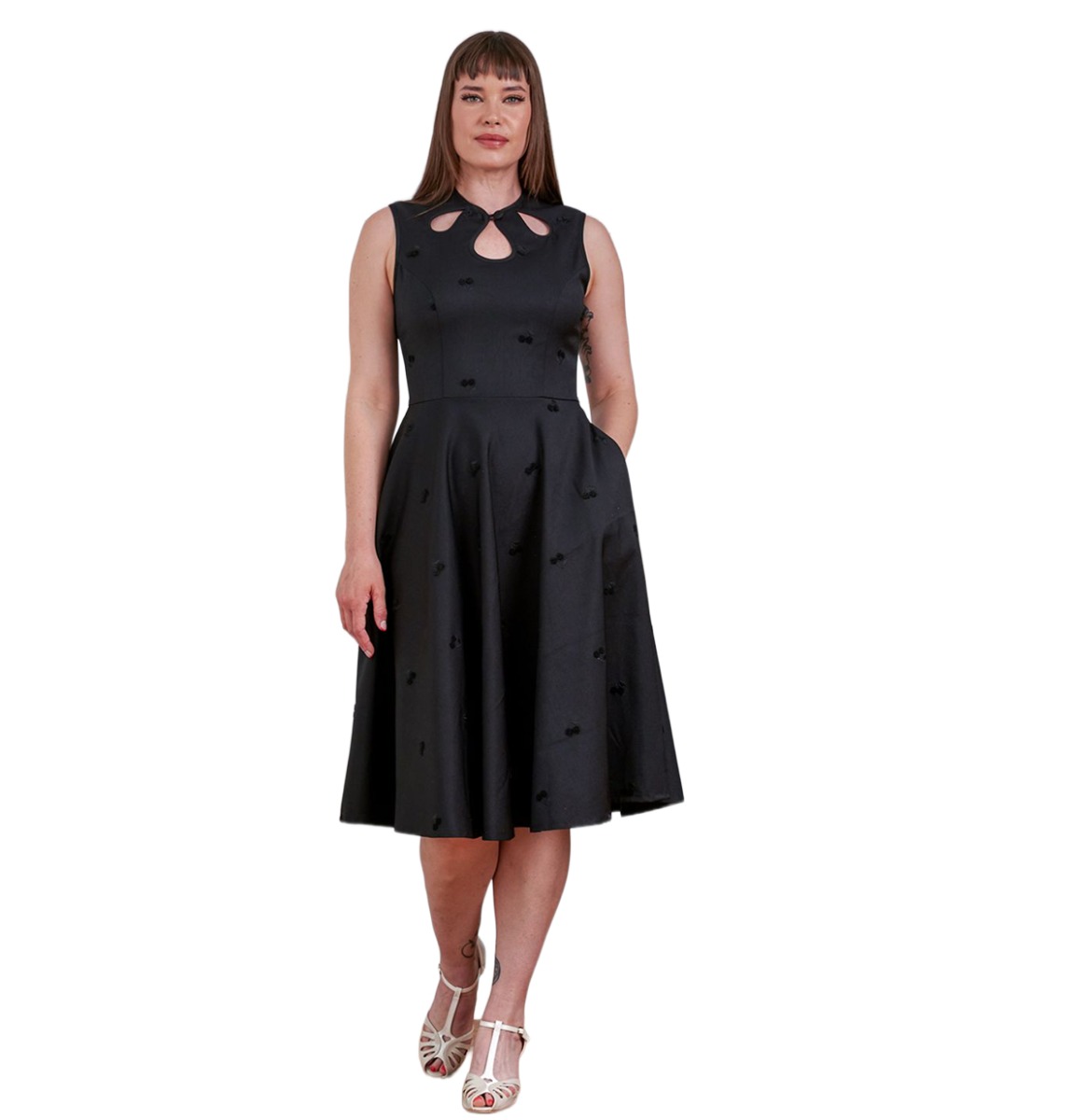 Banned Daisy Cherry Dress Black-2XL | Banned