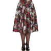 Banned Dark Rose Swing Skirt Navy-XXL | Fiftiesstore