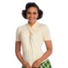 Banned Flora Jersey Top Cream-XXL | Banned