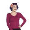 Banned Gina Longsleeve Cardigan Burgundy-XL | Banned