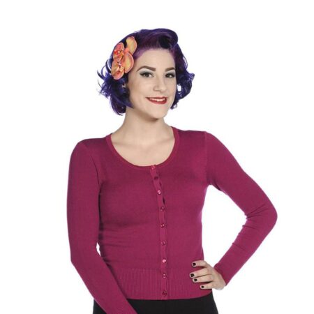 Banned Gina Longsleeve Cardigan Burgundy-XL | Banned