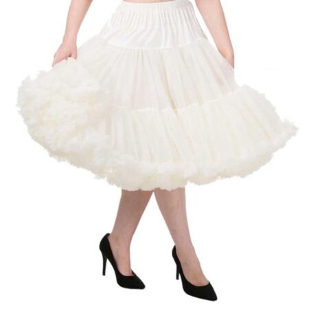 Banned Lifeforms Petticoat Ivory 26 Inch-XL/XXL | Fiftiesstore
