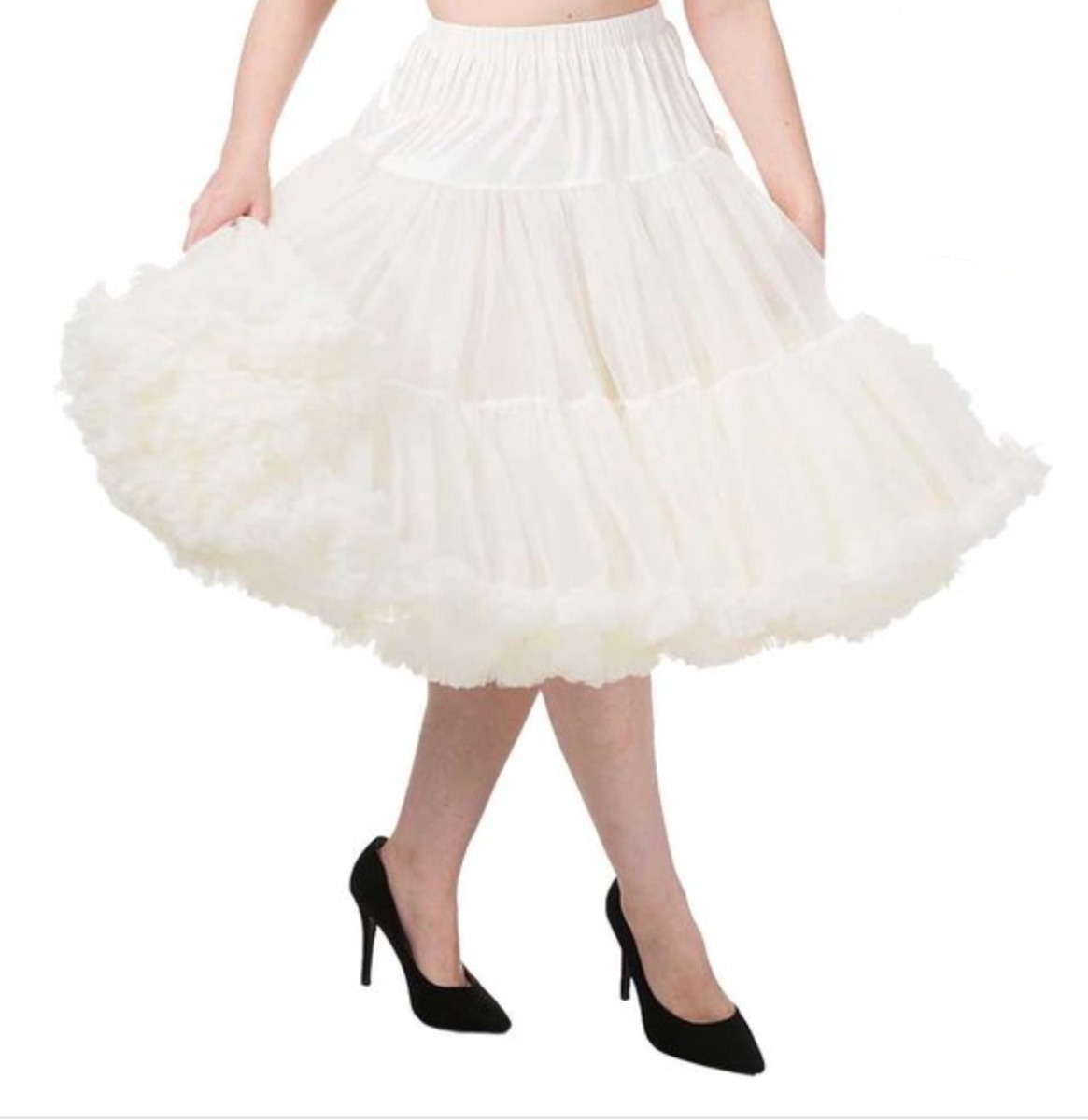 Banned Lifeforms Petticoat Ivory 26 Inch-XL/XXL | Fiftiesstore