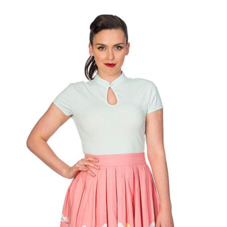 Pre Order Banned Mandarin Collar Top Mint-XL | Banned