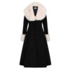 Banned Martha Faux Fur Coat Black-M | Banned