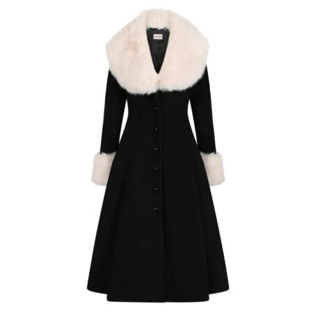 Banned Martha Faux Fur Coat Black-M | Banned