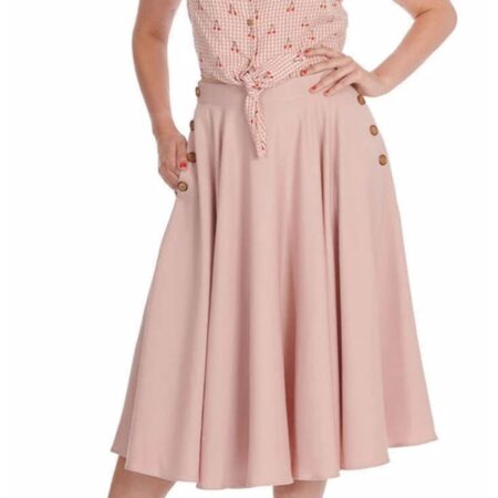 Banned Polly May Swing Skirt Pink -XL | Banned