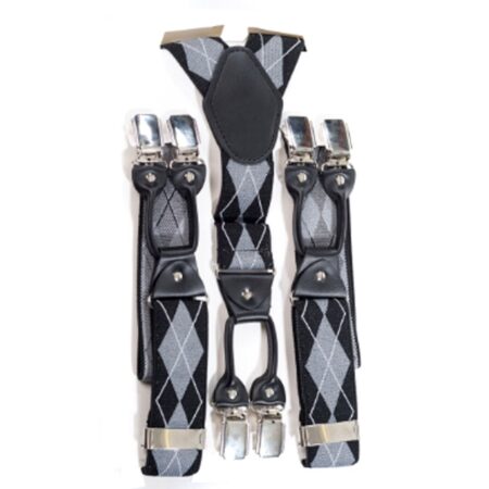 Banned Rockabilly Braces Bretels Grijs Zwart | Banned