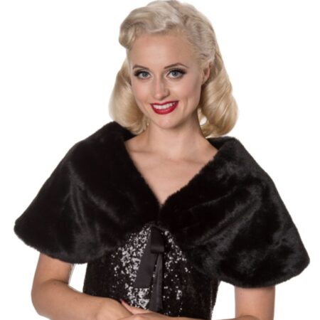 Banned Rosalie Collar Stola Black-L/XL | Banned