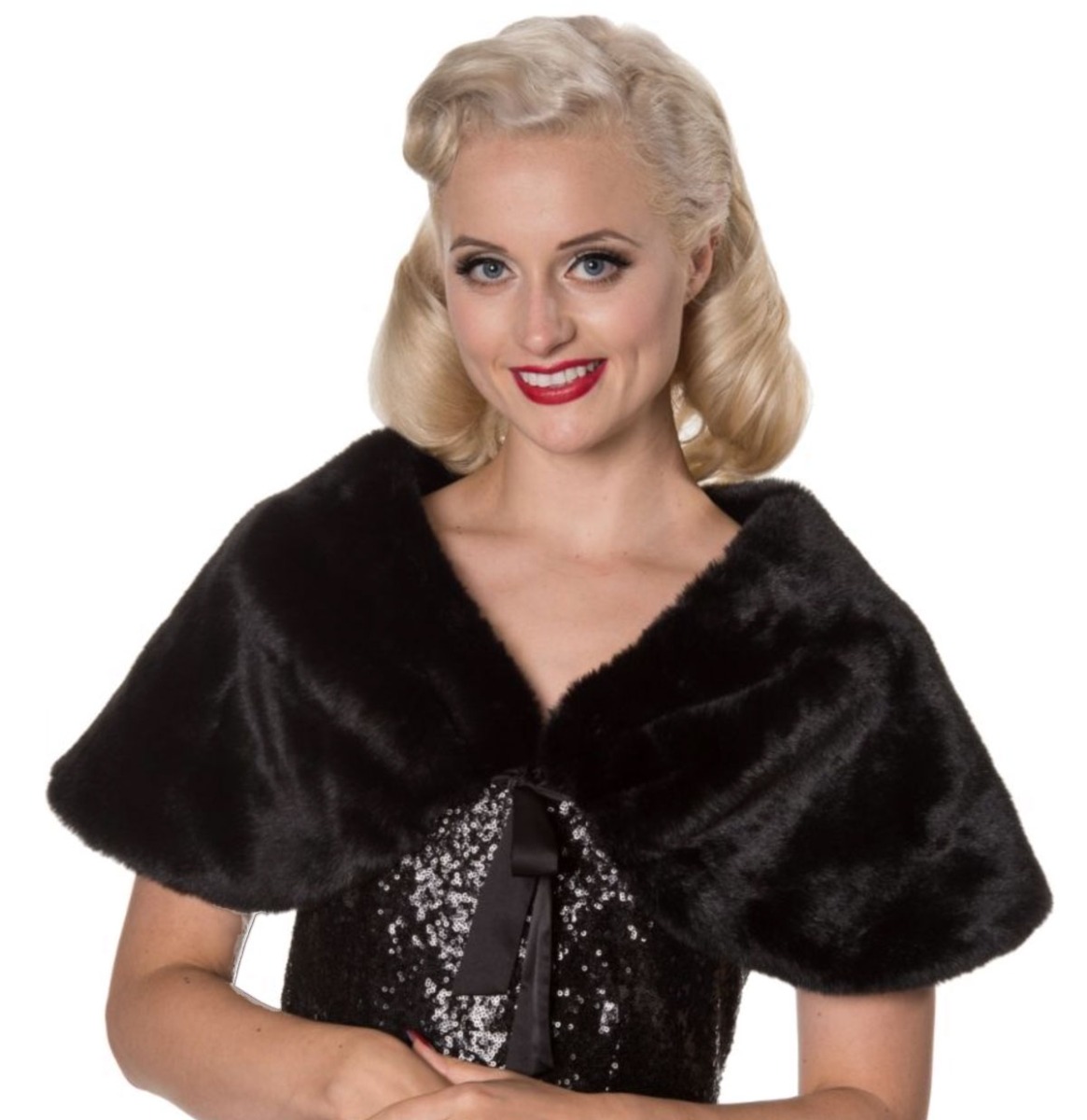 Banned Rosalie Collar Stola Black-L/XL | Banned