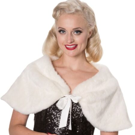 Banned Rosalie Collar Stola White -L/XL | Banned