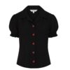 Banned Sally Cherry Blouse Black-2XL | Banned