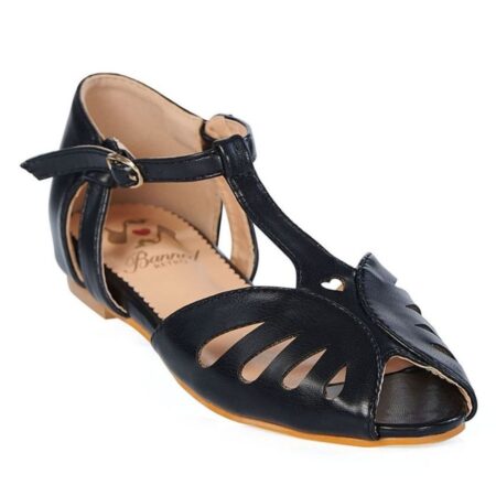 Banned Secret Love Dapper Flats Black-38 | Banned