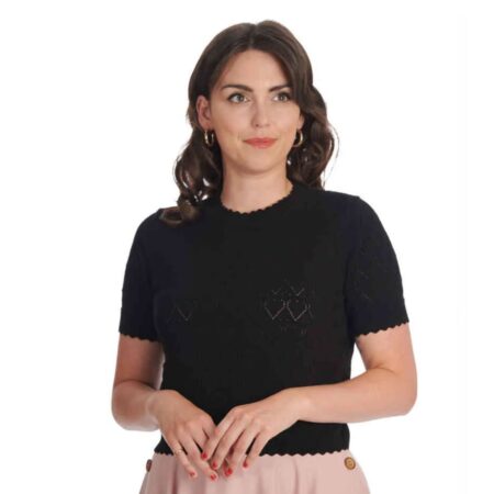 Banned Sweet Gardina Jumper Top Black-XL | Banned