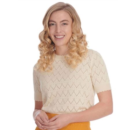 Banned Sweet Gardina Jumper Top Off White -M | Banned