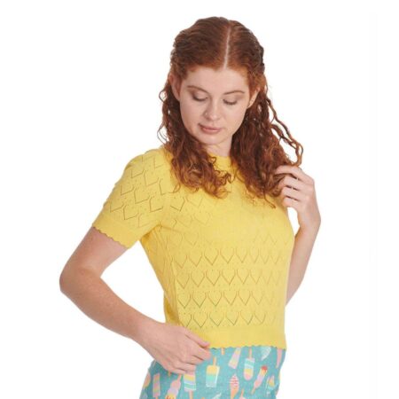 Banned Sweet Gardina Jumper Top Yellow-XL | Banned