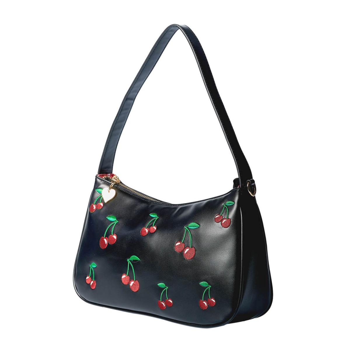 Banned Wild Cherry Schouder Tas Zwart | Banned