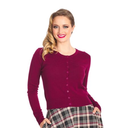 Banned Winter Storm Cardigan Burgundy-S | Banned