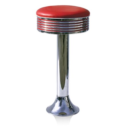 Bar Stool BS- 27 Red-Hout | Bel Air Retro Fifties Furniture