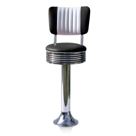 Bar stool BS-27 CB Black-Hout | Bel Air Retro Fifties Furniture
