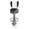 Bar stool BS-27 CB Black with footring-Beton | Bel Air Retro Fifties Furniture