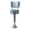 Bar stool BS-27 CB Blue-Beton | Bel Air Retro Fifties Furniture
