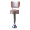 Bar stool BS-27 CB Dusty Rose-Hout | Bel Air Retro Fifties Furniture