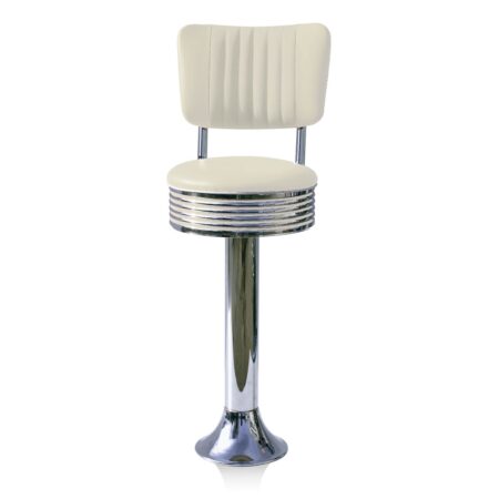 Bar stool BS-27 CB Off White-Hout | Bel Air Retro Fifties Furniture
