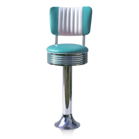 Bar stool BS-27 CB Turqouise -Hout | Bel Air Retro Fifties Furniture